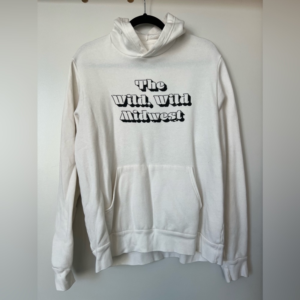 White Midwest Hoodie Sweatshirt